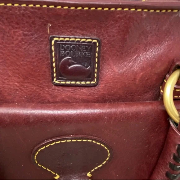Dooney & Bourke Dark Red Florentine Handbag - Picture 6 of 13